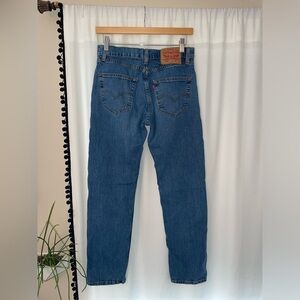 Levi’s 505 jeans women’s 28 29 W denim blue straight leg  mid rise jeans